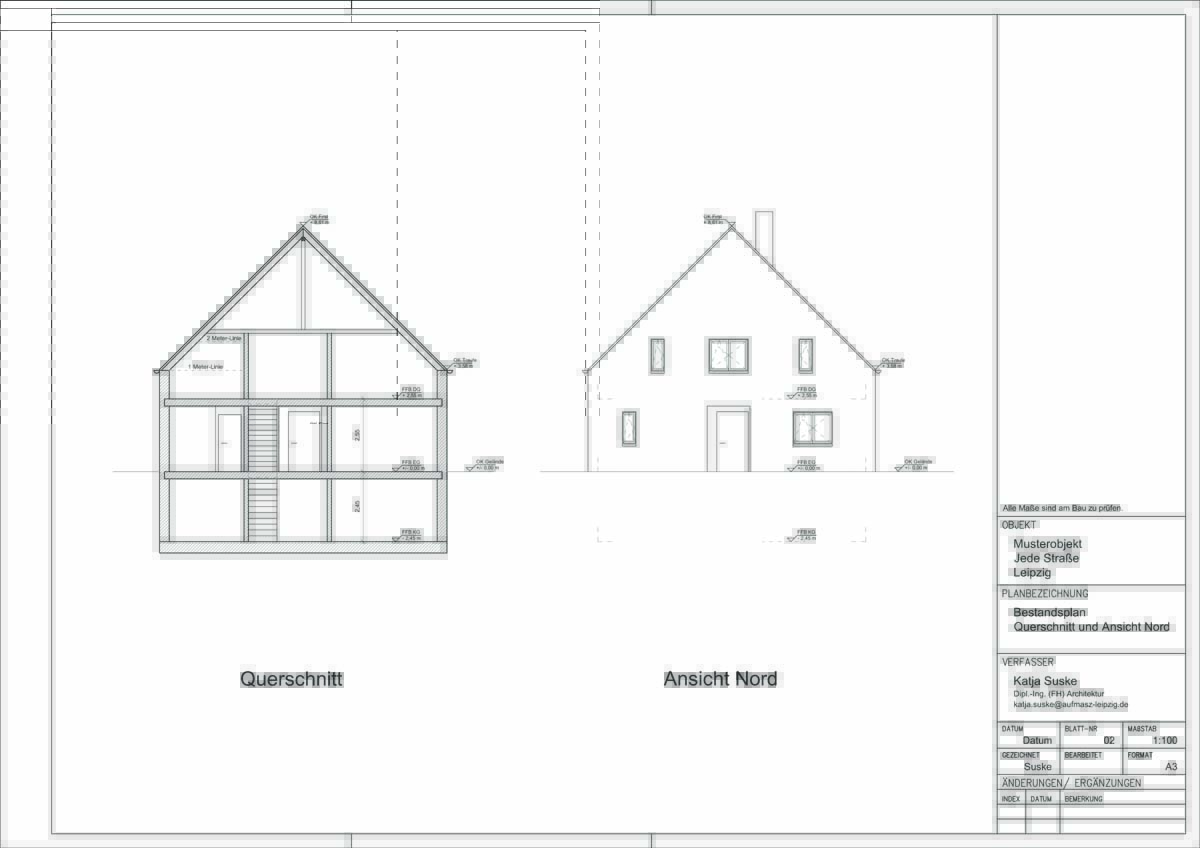 Services 
Example of a section plan and a view